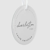Charleston South Carolina Travel USA Simple Ornament (voorkant)