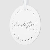 Charleston South Carolina Travel USA Simple Ornament (voorkant)