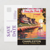 Charleston South Carolina Trouw Uitnodiging (Voorkant / Achterkant)