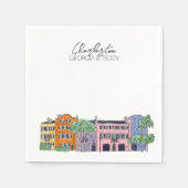 Charleston, South Carolina trouwcocktail servet (Voorkant)