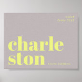Charleston South Carolina typografie Poster (Voorkant)