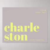 Charleston South Carolina typografie Poster (Voorkant)