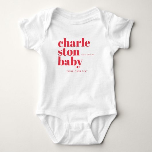 Charleston South Carolina typografie Romper (Voorkant)