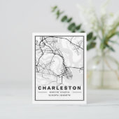 Charleston South Carolina USA Travel City Map Briefkaart (Staand voorkant)