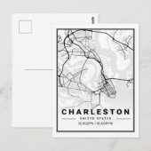 Charleston South Carolina USA Travel City Map Briefkaart (Voorkant / Achterkant)