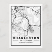 Charleston South Carolina USA Travel City Map Briefkaart (Voorkant)