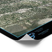 Charleston, South Carolina van de ruimtesatelliet Poster (Hoek)