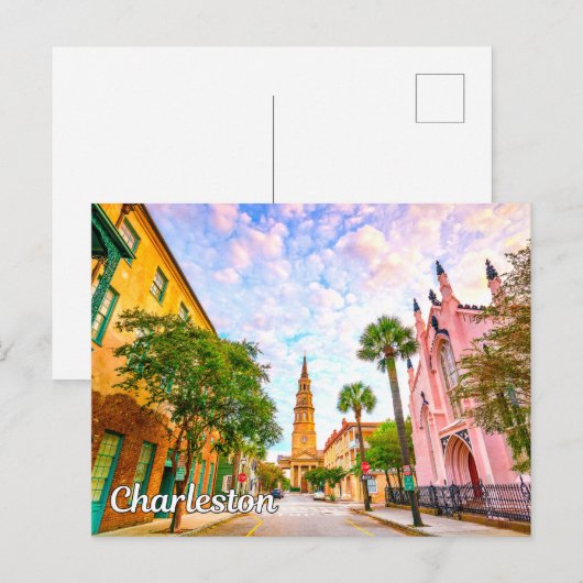 Charleston, South Carolina, Verenigde Staten Briefkaart (Voorkant / Achterkant)