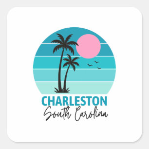 Charleston South Carolina Vierkante Sticker