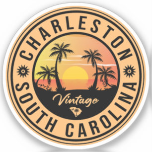 Charleston South Carolina - Vintage 60s Souvenirs Sticker