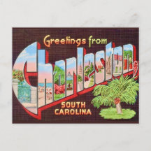 Charleston South Carolina Vintage Ansichtkaart 