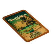 Charleston South Carolina Vintage Retro Souvenir Magneet (Rechterzijde)