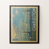 Charleston South Carolina Vintage Travel Legpuzzel (Verticaal)