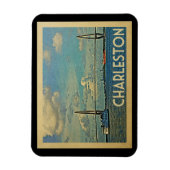 Charleston South Carolina Vintage Travel Magneet (Verticaal)