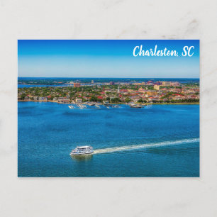 Charleston South Carolina Waterfront City Skyline Briefkaart
