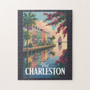 Charleston South Carolina Waterfront Illustratie Legpuzzel