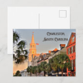 Charleston, South Carolina Zonsondergang boven Ker Briefkaart (Voorkant / Achterkant)