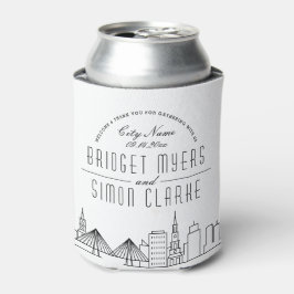 Charleston Stylized Skyline | Koelbox voor weddens Blikjeskoeler
