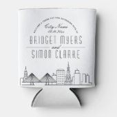 Charleston Stylized Skyline | Koelbox voor weddens Blikjeskoeler (Voorkant)