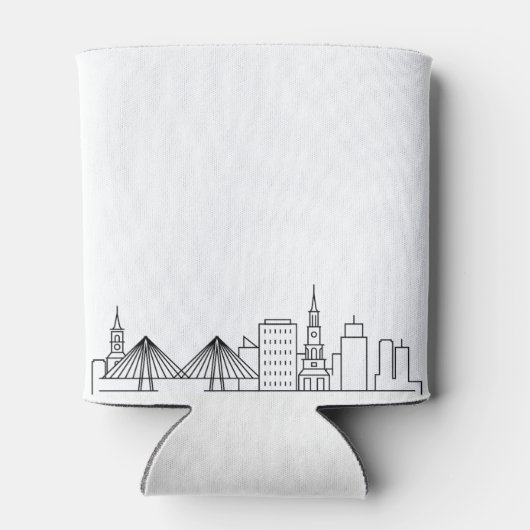 Charleston Stylized Skyline | Koelbox voor weddens Blikjeskoeler (Achterkant)