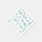 Charleston Toile in het blauwe servet (Hoek)