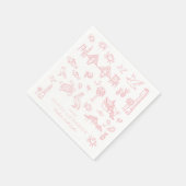 Charleston Toile voor Pink Napkin Servet (Hoek)