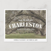 Charleston Trouw Save the Date Retro Briefkaart (Voorkant)