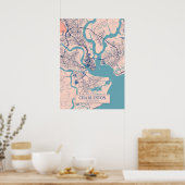 Charleston - United States Breezy City Map Poster (Keuken)
