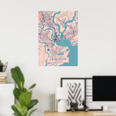 Charleston - United States Breezy City Map Poster (Thuiskantoor)