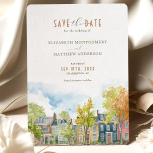 Charleston Upper King Street Save-the-Date Kaart