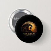 Charleston Verenigde Staten Surfen Surfplank Ronde Button 5,7 Cm (Voorkant /achterkant)