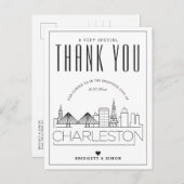 Charleston Wedding | Bedankt voor komst! Briefkaar Briefkaart (Voorkant / Achterkant)