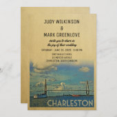 Charleston Wedding Invitation  midden in de eeuw Kaart (Voorkant / Achterkant)