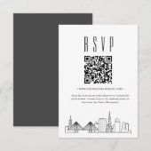 Charleston Wedding QR-code RSVP (Voorkant / Achterkant)
