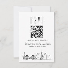 Charleston Wedding QR-code RSVP Kaartje