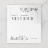 Charleston Wedding | Tafelnaamkaarten plaatsen Plaatskaartje (Buitenkant ongevouwen)