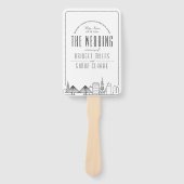 Charleston Wedding | Weddenschap-programma Hand Fa Handwaaier (Voorkant)