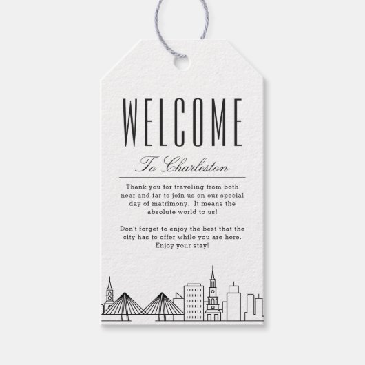 Charleston Wedding | Welkomstberichten — Labels Cadeaulabel (Voorkant)