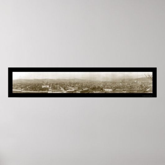 Charleston West Virginia Birdseye Foto 1909 Poster (Voorkant)