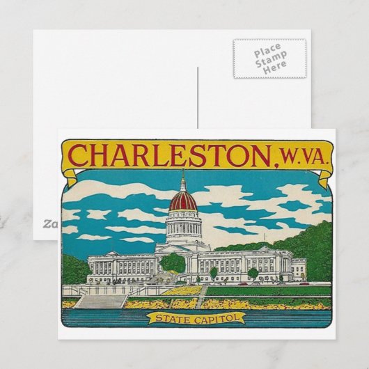 Charleston, West Virginia Briefkaart (Voorkant / Achterkant)