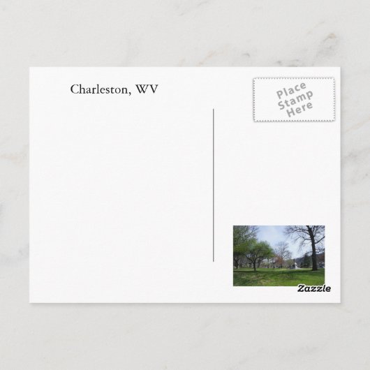 Charleston West Virginia Briefkaart (Achterkant)