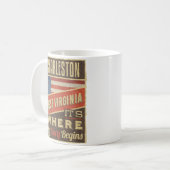 Charleston West Virginia Koffiemok (Voorkant links)