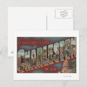 Charleston, West Virginia - Large Letter Scenes Briefkaart (Voorkant / Achterkant)