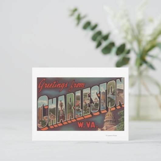 Charleston, West Virginia - Large Letter Scenes Briefkaart (Staand voorkant)