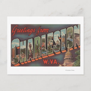 Charleston, West Virginia - Large Letter Scenes Briefkaart