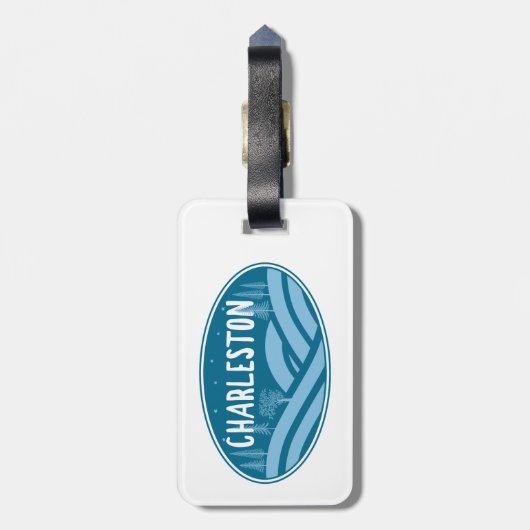 Charleston West Virginia Outdoors Bagagelabel (Achterkant verticaal)