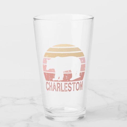 Charleston West Virginia Retro Beer Glas (Voorkant)