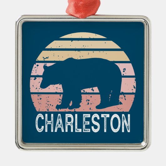 Charleston West Virginia Retro Beer Metalen Ornament (Voorkant)
