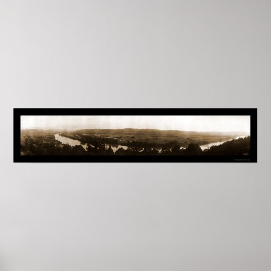 Charleston West Virginia River Uitzicht Foto 1913 Poster (Voorkant)