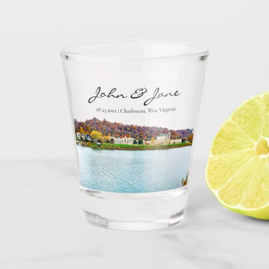 Charleston West Virginia Shot Glas (Voorkant)